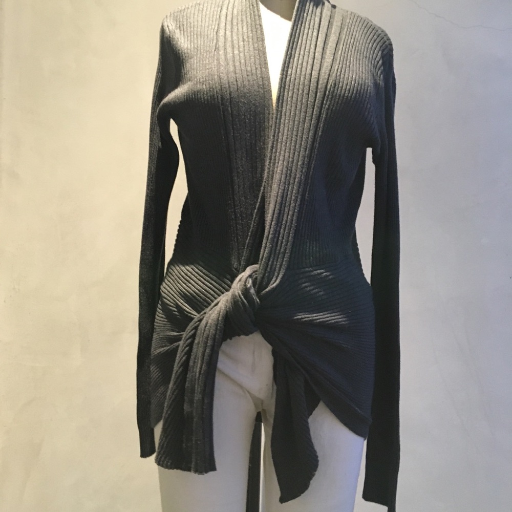 Olivia Sky Ribbed Cardigan Sweater